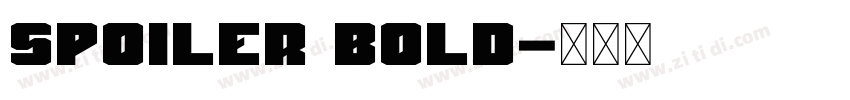 Spoiler Bold字体转换